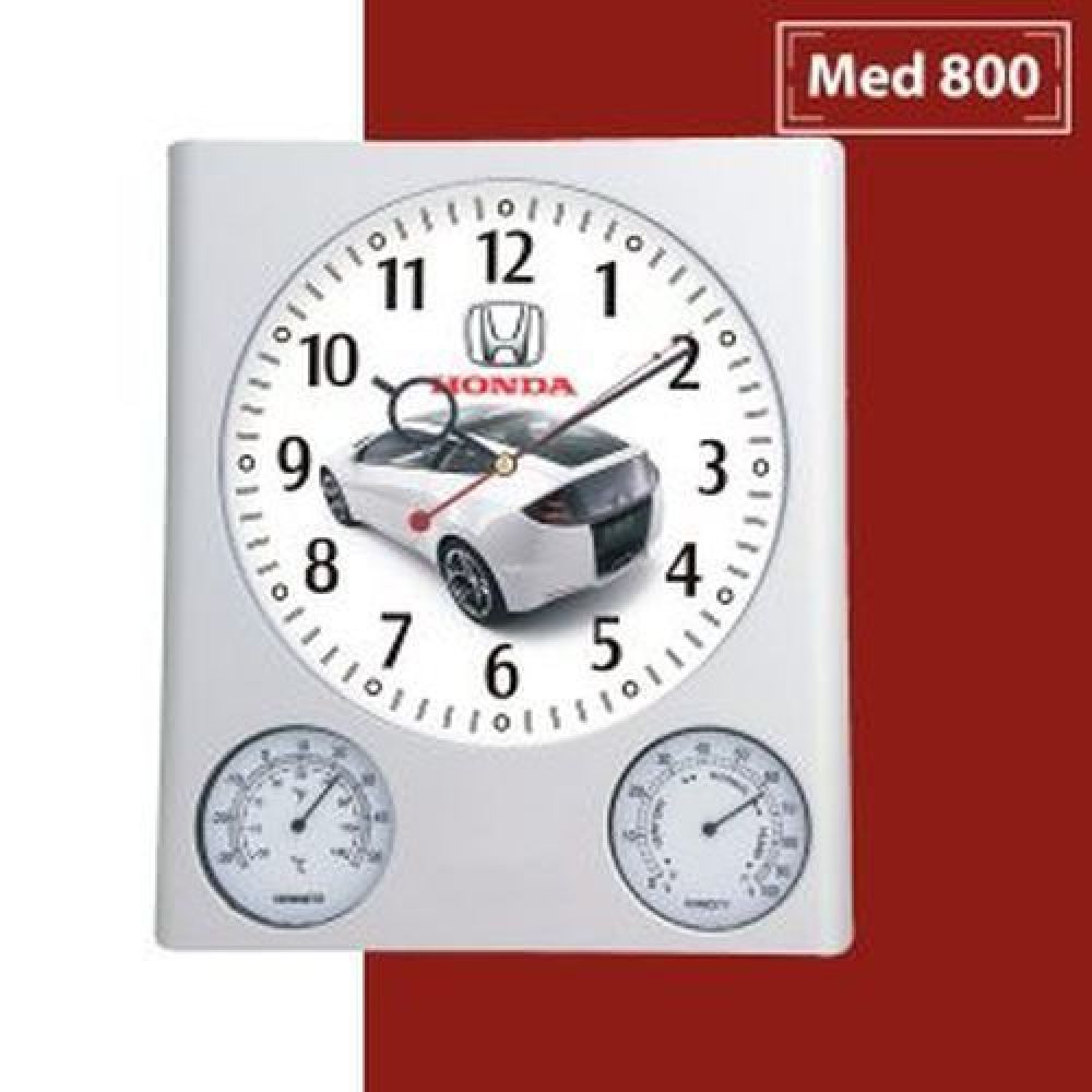 RELOJ DE PARED PLATA CON HIDROMETRO INCLUYE IMPRESION EN CARATURA  HASTA SELECCIÓN A COLOR imagen